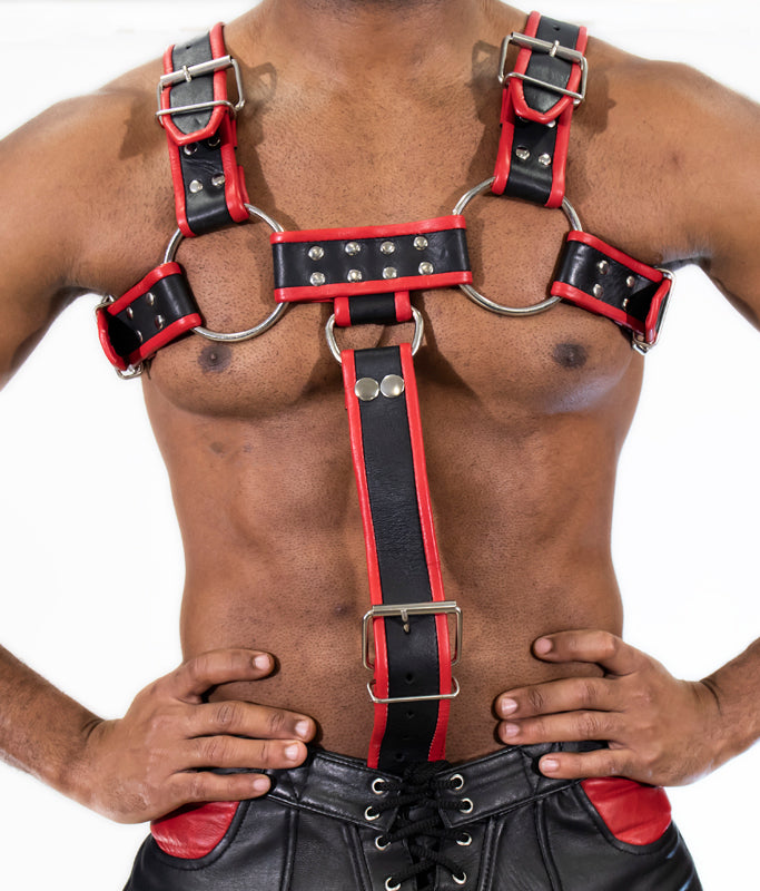 Chest Harness with Penis Strap Yellow L