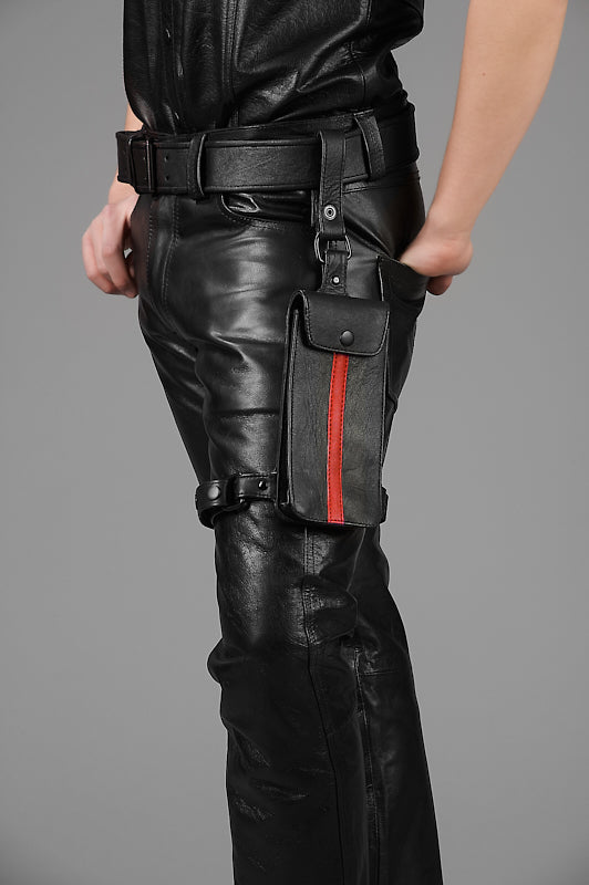 Leather Jock Bag White