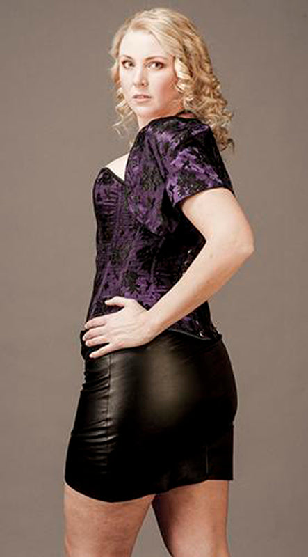 Satin Net Purple&Black Set 32" OB