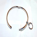 BDSM Stålhalsband 8 mm Slider i rostfritt stål med lössläde och O-ring öppet, Spegel finish — Chambers of Love