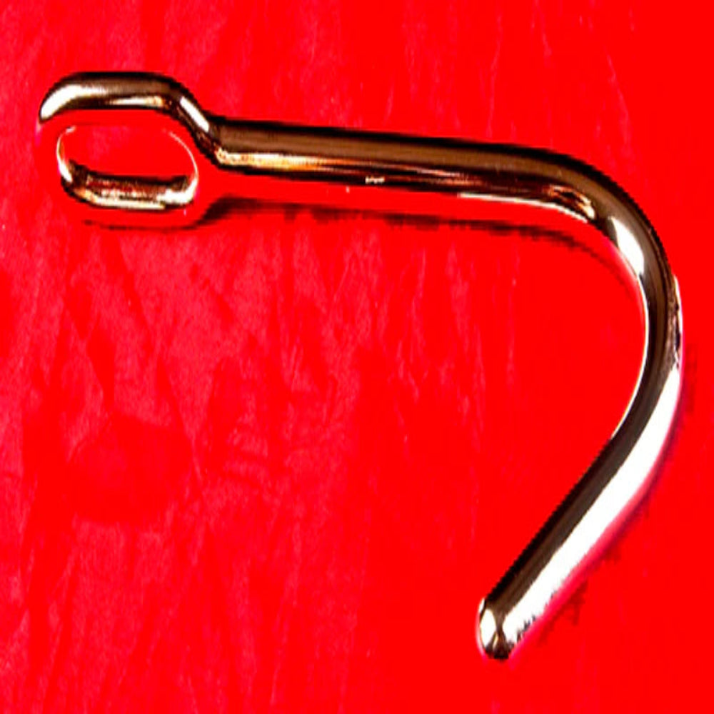 BDSM anal-krok i rostfritt stål från Chambers of Love med ögla för rep eller kedjor
