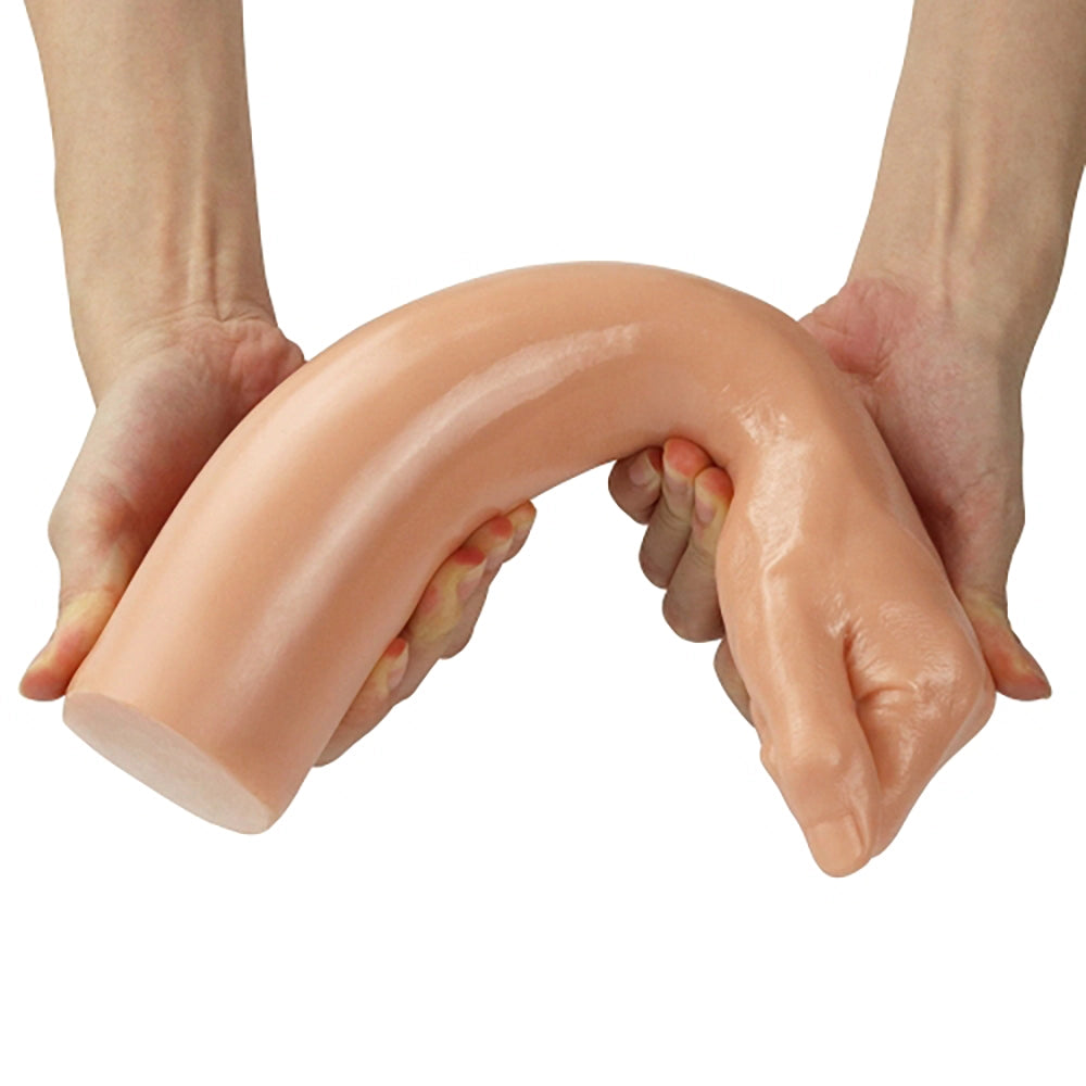 Knuten fisthand LoveToy LV2211 böjd flexibel PVC två händer håller visar mjukt material från Chambers of Love