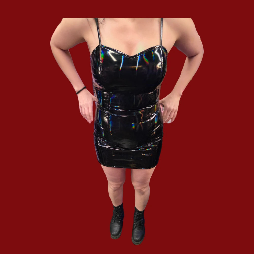 Hologram PVC Klänning
