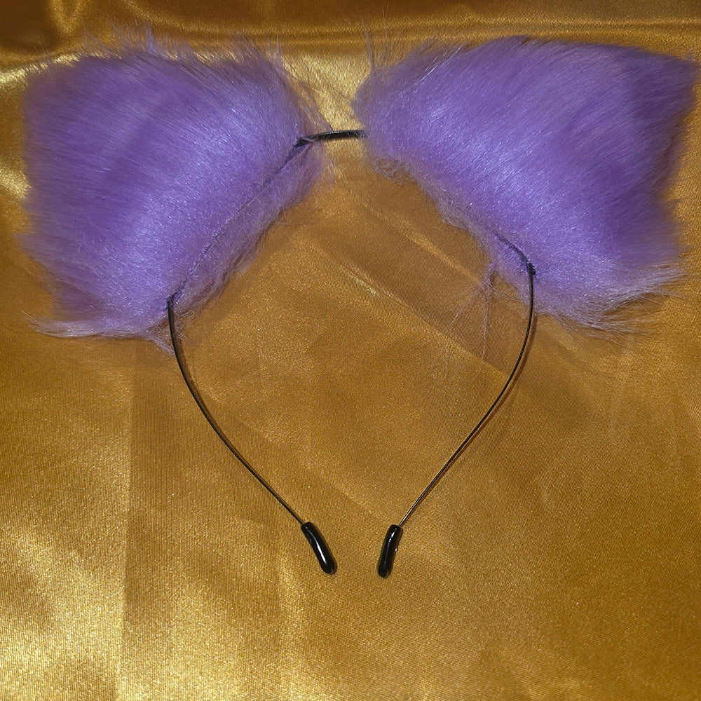 Kattrollspel – Kitty play - lila kattöron i fuskpäls på diadem - Chambers of Love