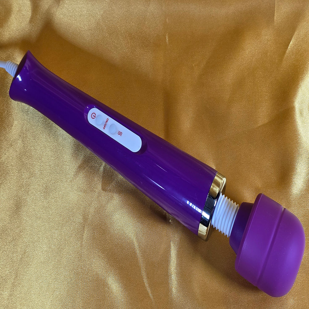 Magic Wand Massager lila – kraftfull massagestav med silikonhuvud och 2 hastigheter 8 program från Chambers of Love