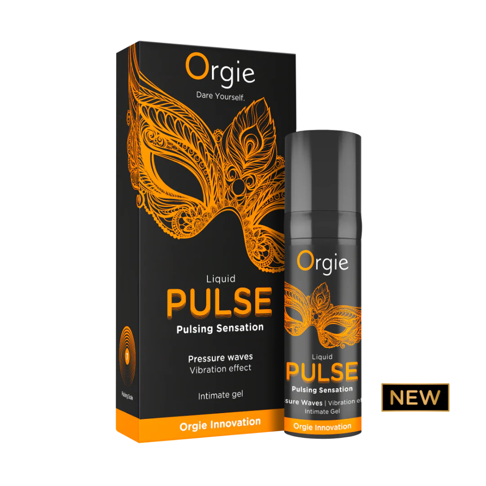intimgel Orgie Liquid Pulse pulserande sensationsgel med tryckvågor och vibrationseffekt hos Chambers of Love