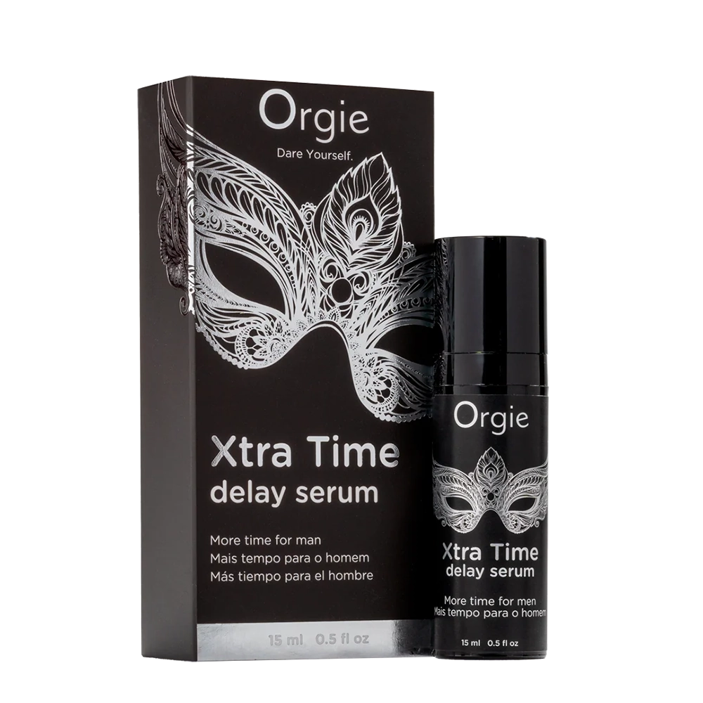 Orgie XtraTime Delay Serum flaska för längre prestation och fördröjning från Chambers of Love