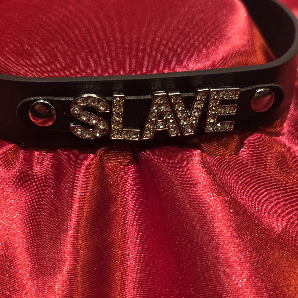 PU BDSM halsband SLAVE