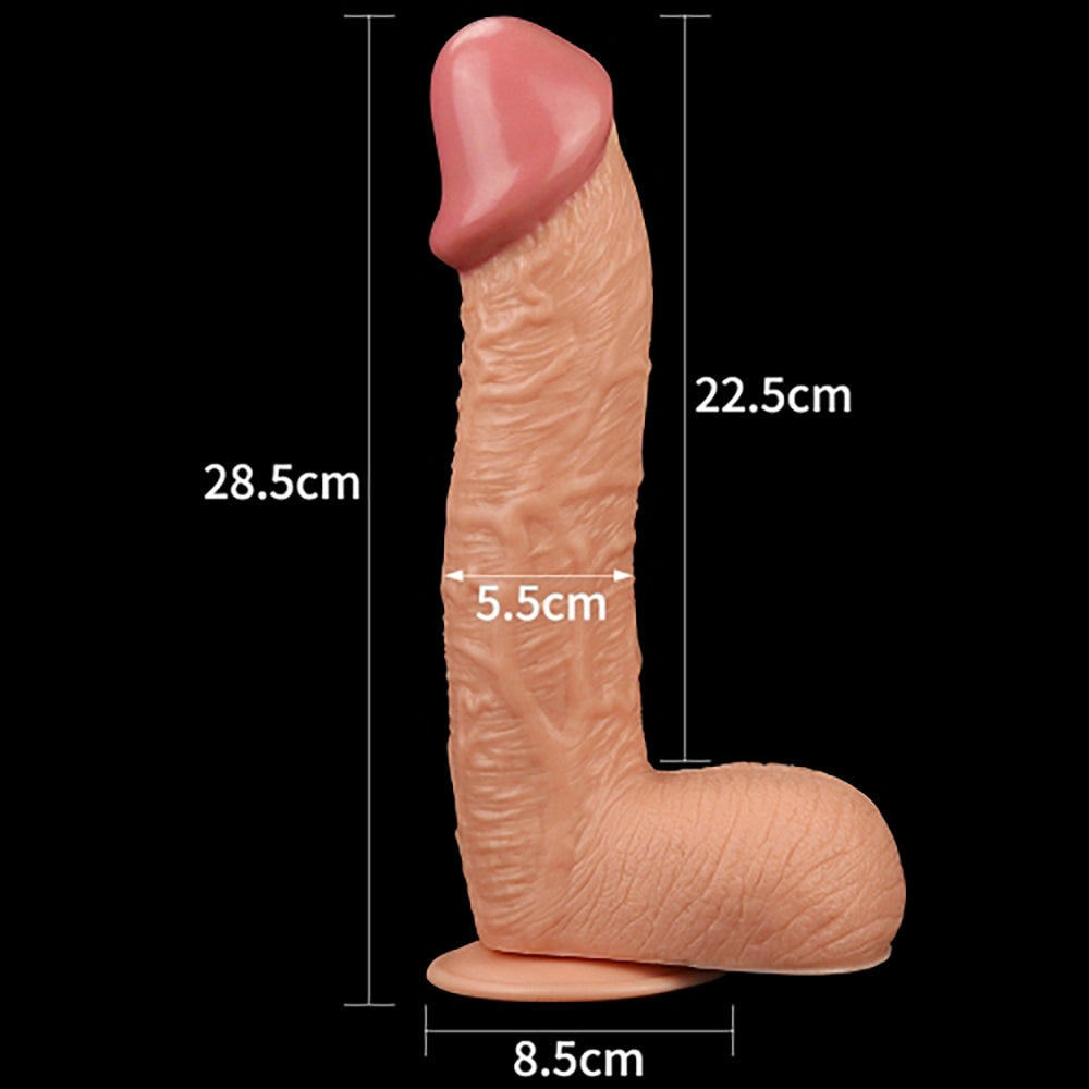 Realistisk King Dildo Hudfärgad 27 cm (10.5")