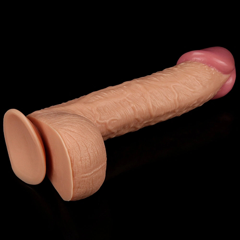 Realistisk King Dildo Hudfärgad 27 cm (10.5")