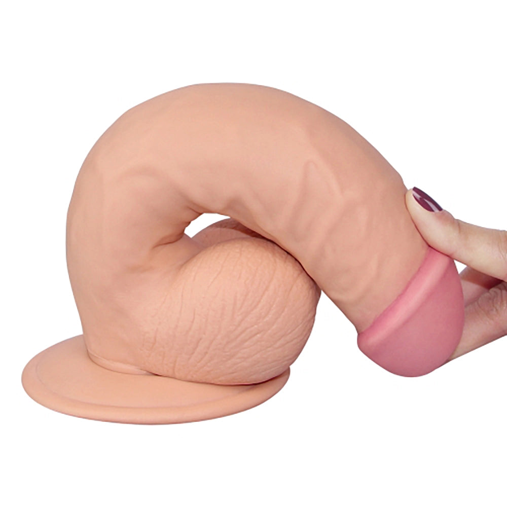 Realistisk dildo Ultra Soft Dude – ultrasoft Cyber Skin böjligt flexibelt material – hudfärgad 8,5" från Chambers of Loves sortiment