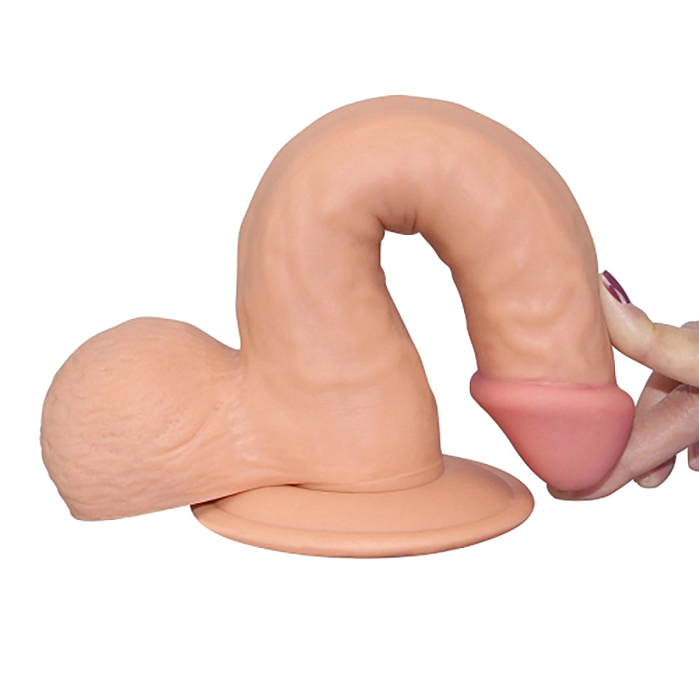 Realistisk dildo Ultra Soft Dude – ultrasoft Cyber Skin böjligt flexibelt material – hudfärgad 8,8" från Chambers of Loves sortiment