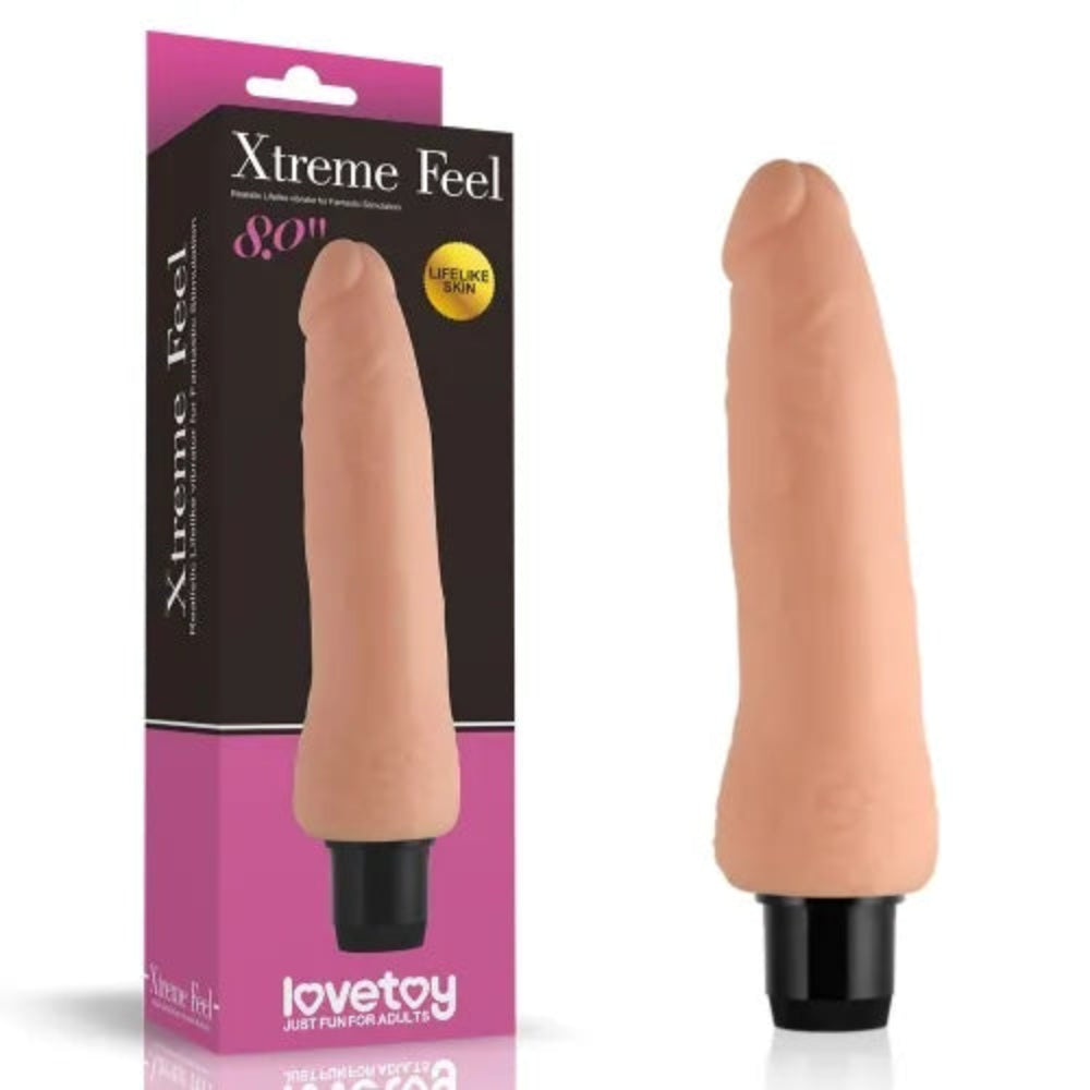 realistisk vibrator Xtreme Feel 20 cm hudfärgad TPR hudlik känsla från Chambers of Love