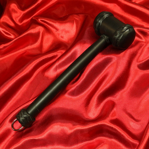 BDSM klubba hammare i kalvläder storlek S svart från Chambers of Love
