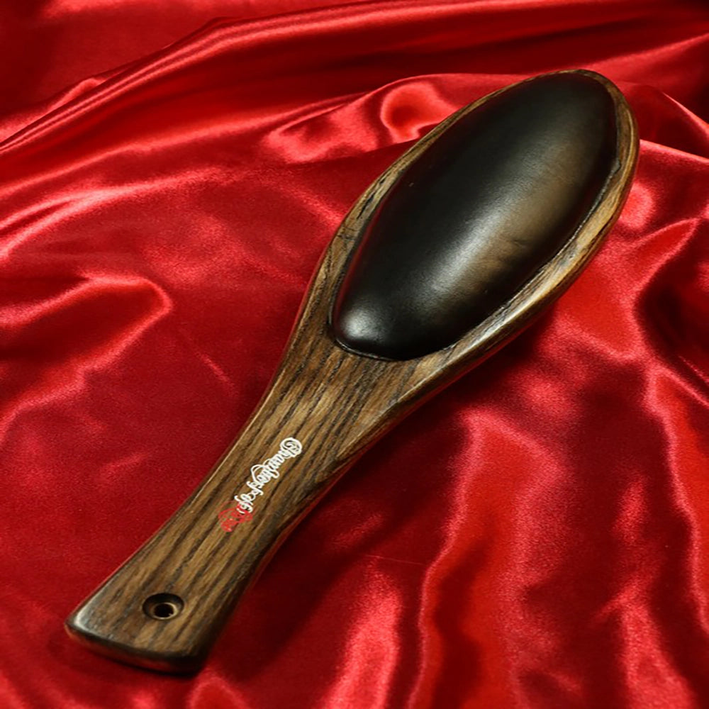 BDSM Teakpaddel med Vadderad Sida