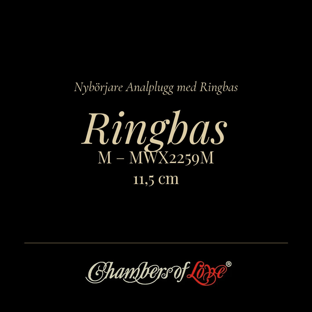 Nybörjar vänlig analplugg med ring storlek M från Chambers of Love 