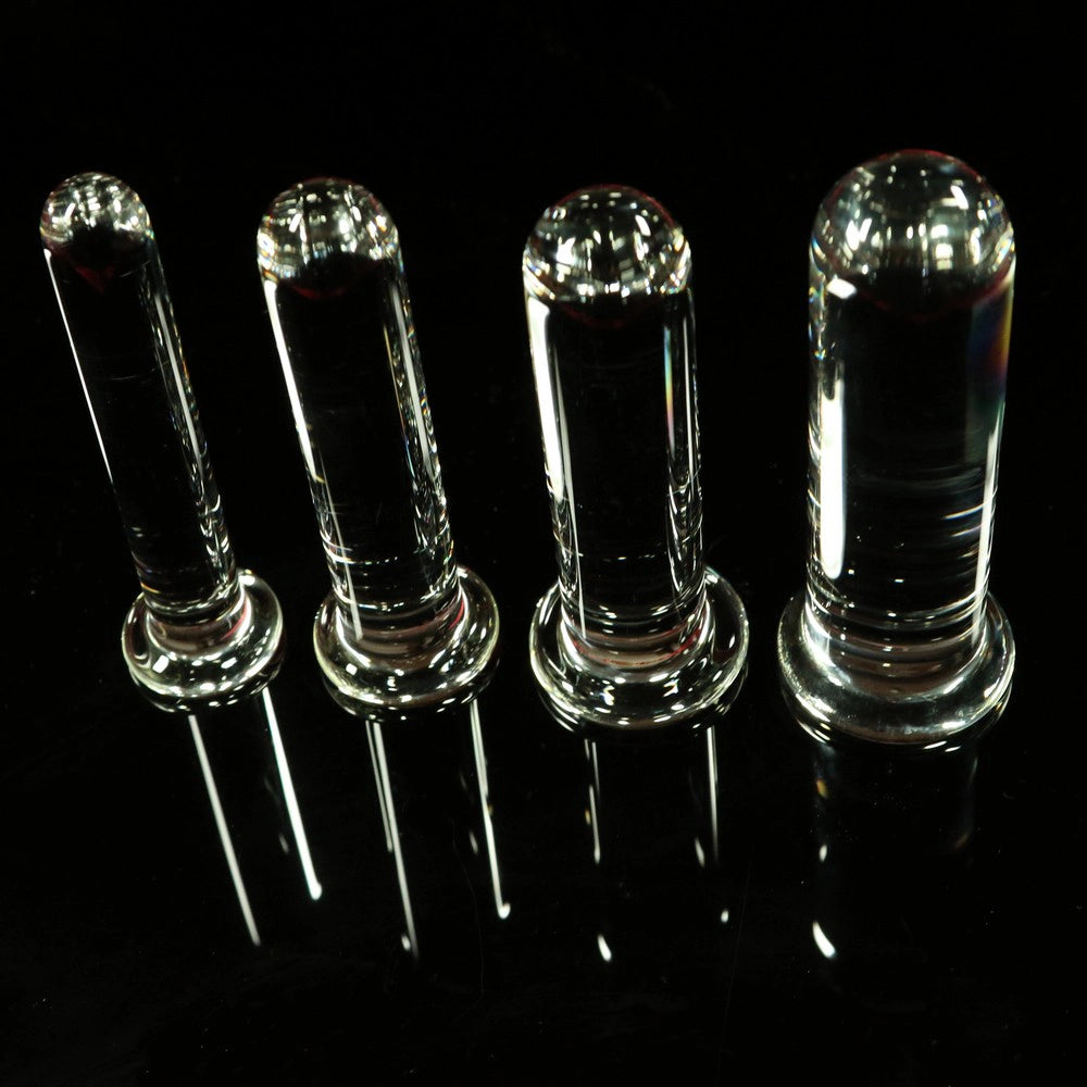 Cylinderformad analplugg i glas