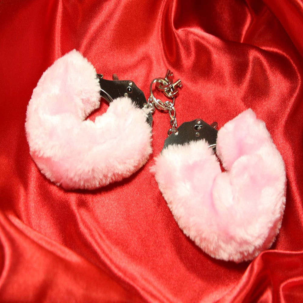 Bondage handbojor med fuskpäls