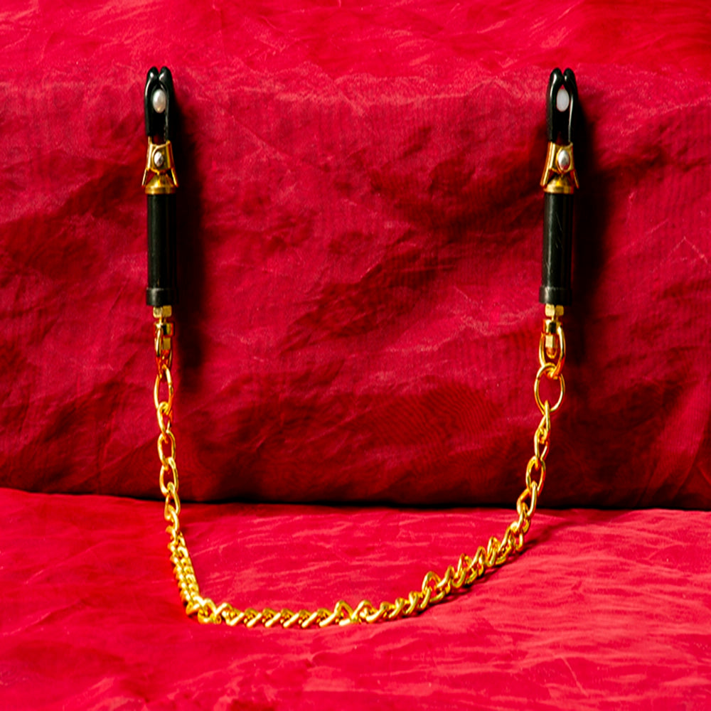 Guld justerbar bröstvårtsklämma