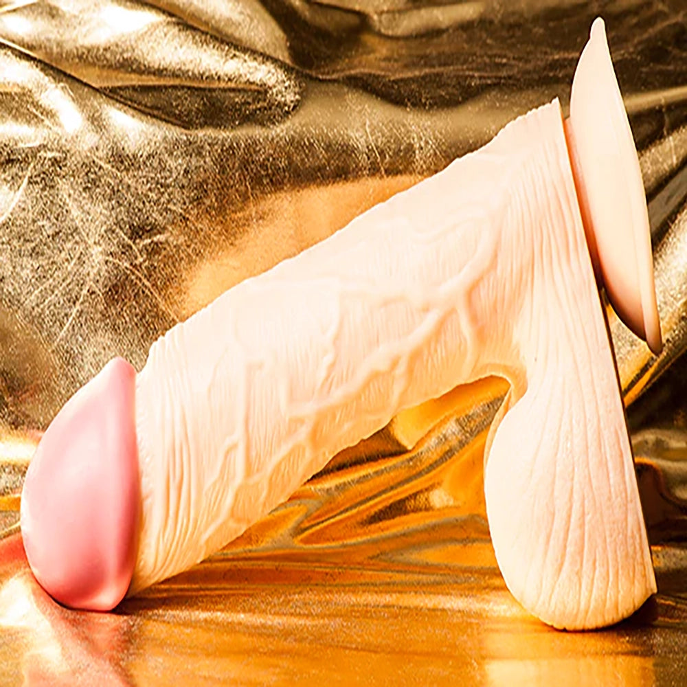 King Size XXL Dildo 24,5 cm från Chambers of Love - realistisk dildo med ådrad struktur och sugpropp