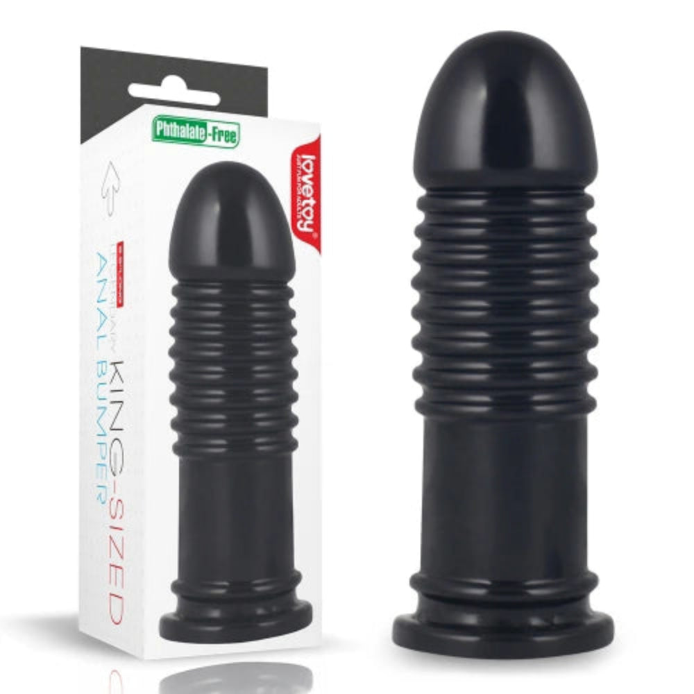 XXL analplugg King-Sized Anal Bumper svart räfflad från Chambers of Love