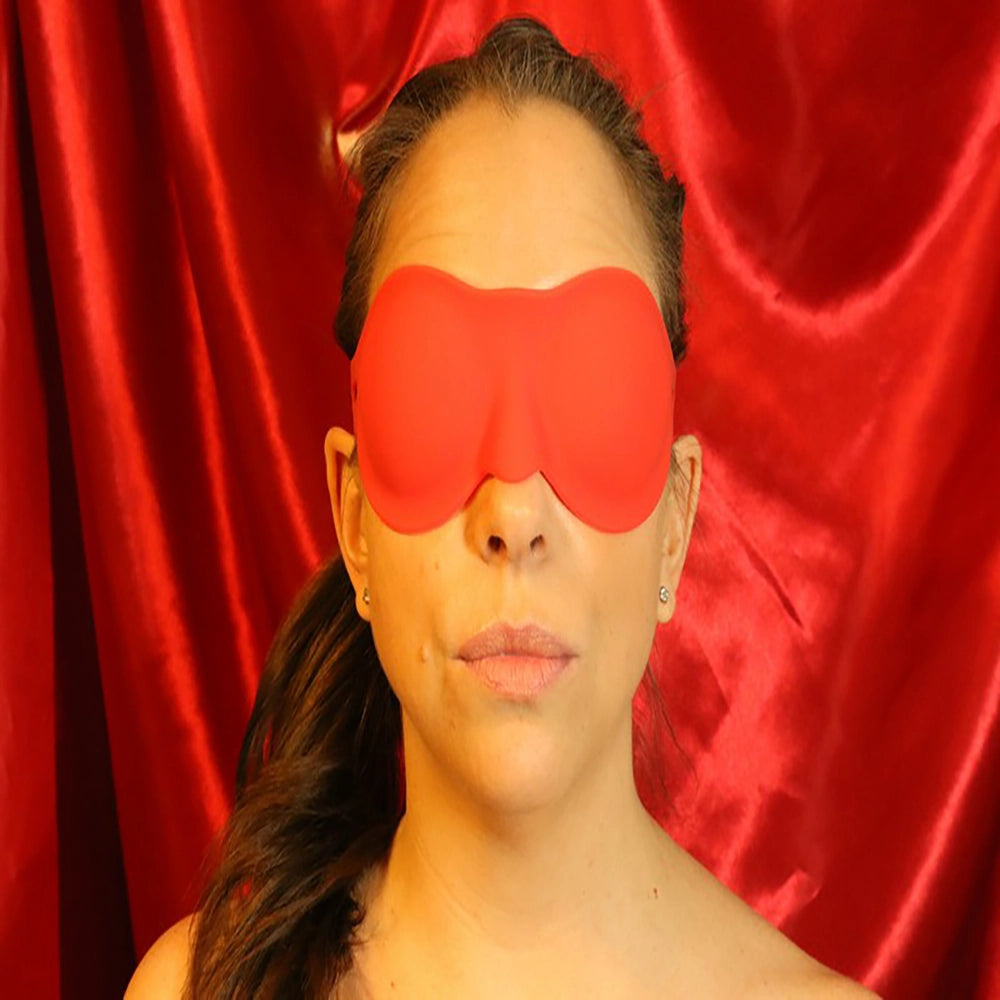 Röd silikon ögonbindel